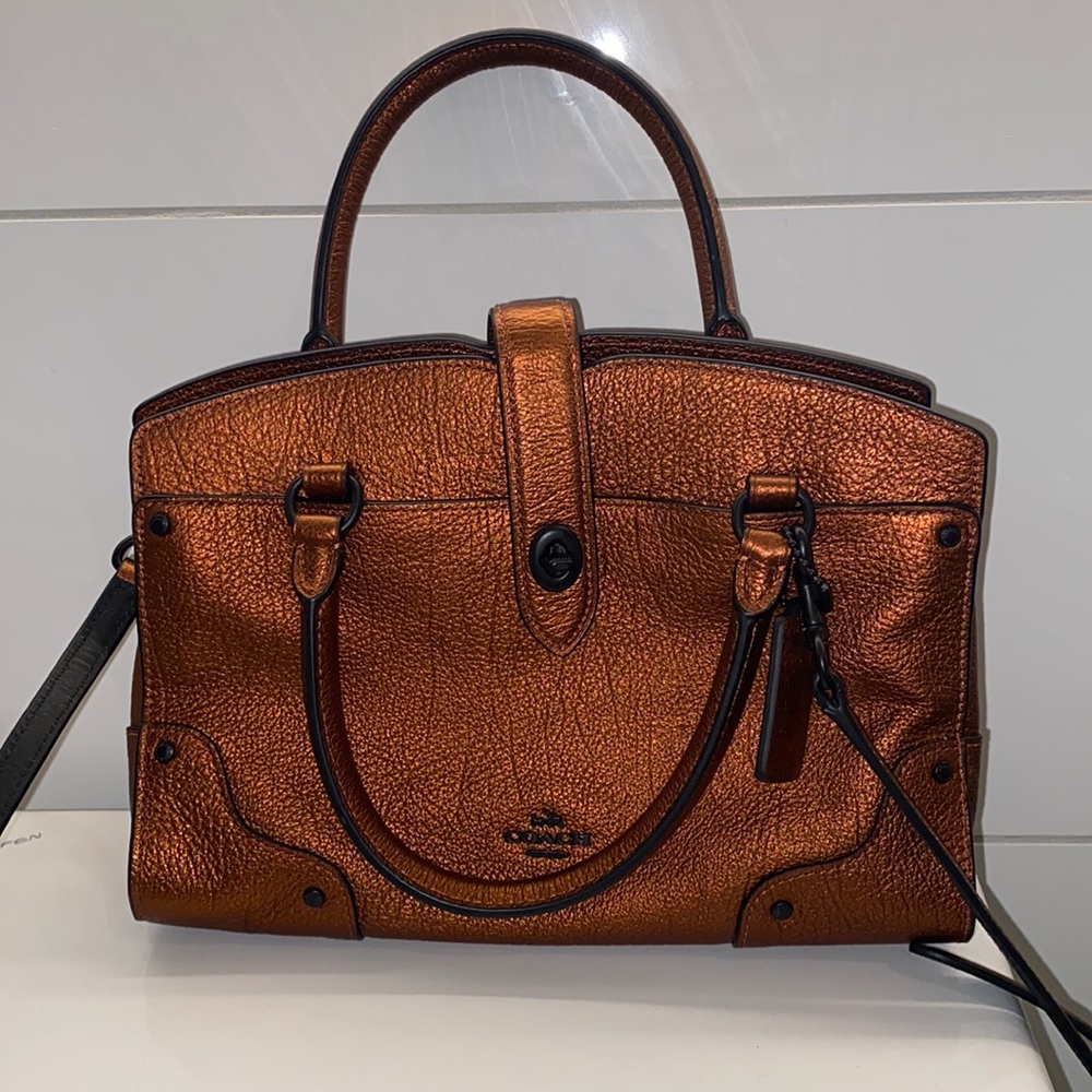 COACH Never used small burnt red purse